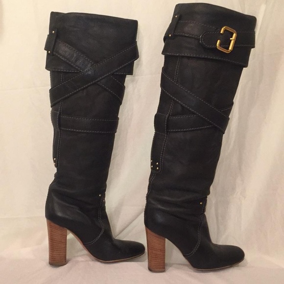 CHLOE Knee High Black Boots - Picture 3 of 11